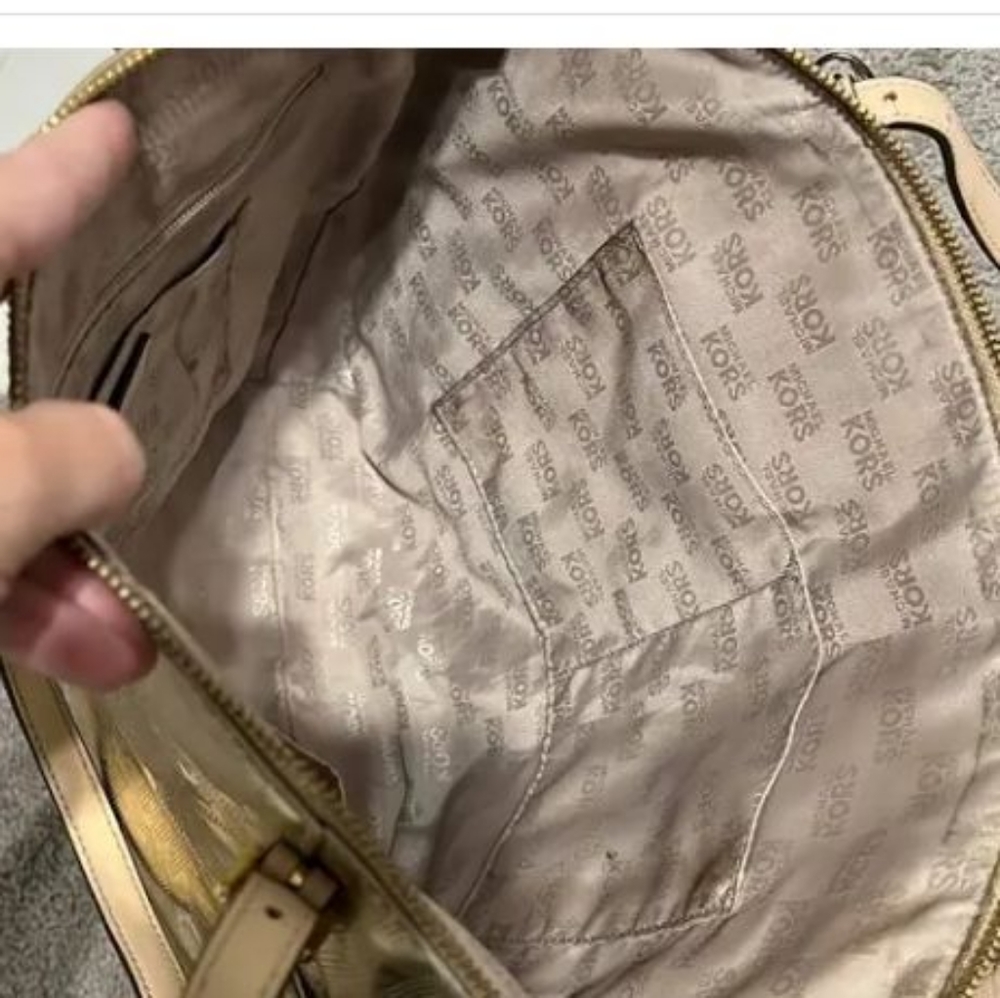 Micheal kors gold metallic purse